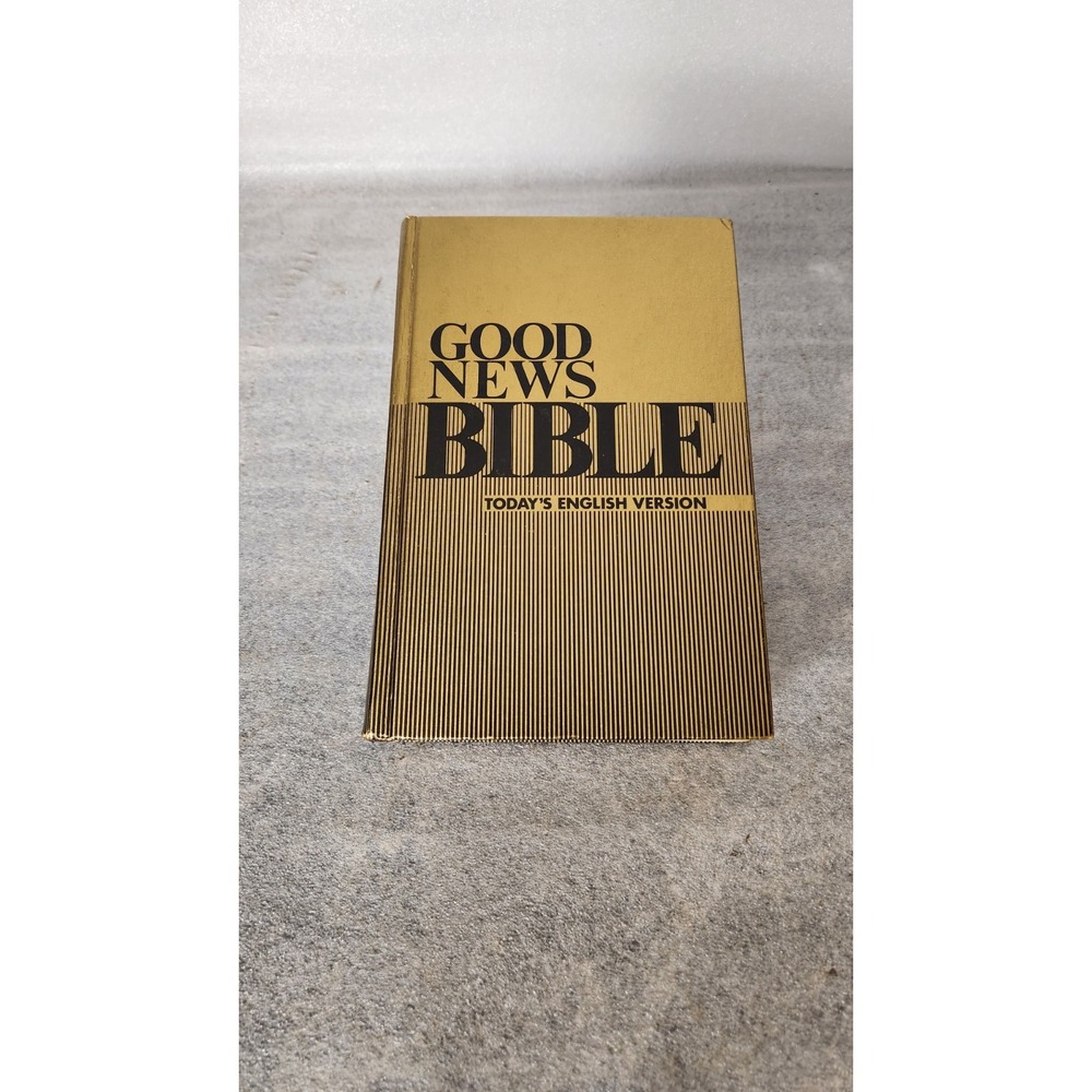 Vintage 1976 Good News Bible Today's English Version Hardcover ABS Gold Cover